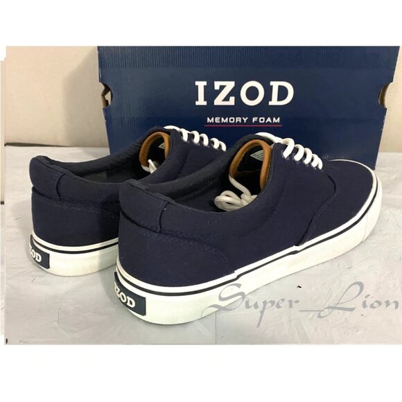 NEW IZOD Men's Rangley Canvas Lace-up Memory Foam Sneaker Shoes - Picture 7 of 8